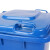 知旦 分类垃圾桶 蓝色120L可回收物脚踏款 塑料材质饭店室内垃圾处理垃圾车可定制 ZT142