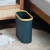 蓓尔蓝 卫生间垃圾桶 12L 压圈式夹缝厕所小号窄形窄缝垃圾桶客厅果皮桶BEL119 绿色