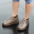 英玛仕（ENGMARSS）雨鞋套男女中筒雨鞋轻巧便携防滑耐磨加厚防雨水鞋套户外防水 咖啡色 S