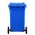 盛方拓 户外商用大号垃圾桶 加厚分类 塑料带翻盖 100L蓝色印圆	