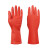 谋福J46乳胶光里手套 洗衣洗碗手套 家务橡胶手套 清洁胶皮手套红色乳胶手套（五付起） 大号