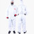 坤泽尔K2000白色连体防护服透气防尘防水隔离服油漆喷涂工作服喷打农药畜牧养殖隔离一次性无纺布防护服 10件 XL
