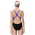 英发（YINGFA） 游泳衣女士三角连体泳衣游泳训练比赛976无胸垫 976-1黑拼绿紫 3XL