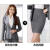 FLYCARP职业装女装套装高端时尚西服外套三件套长袖西装外套女修身美容院 灰色外套+裙 S
