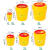 医用利器盒一次性圆形方形黄色医院诊所用小垃圾桶废物针头锐器盒 方形3L100个