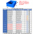 牛鱼加厚周转箱物料盒箱长方形塑料盒五金盒盒 宝蓝色 K2-62*43*23】3个