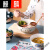吃面条的碗日式汤面碗高脚陶瓷家用创意个性小清新卡通手绘吃面大碗可爱单个ll 8英寸螺纹甲骨鱼