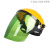轻便式电焊面罩头戴焊工烧氩气保焊防护全烤脸辐射面具屏焊 黄顶绿色