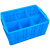 惠利得塑料分格周转箱带盖六格零件盒螺丝工具分类分隔收纳箱配盖胶箱 蓝色+DW3612+六格箱 分格零件盒