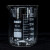 海斯迪克 玻璃烧杯 耐高温刻度杯低型烧杯 5ml(2只)+10ml(2只)