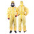 易美丽诺 LSL0143 一次性连体防护服工业隔离衣加厚无纺布防尘防水防护服 黄颜色（XL）