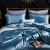 百年六合19姆米双面真丝四件套100%桑蚕丝绸水洗裸睡床上用品宽幅可订制 蓝色幽梦 2.0米床单款：被套220x240cm