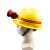 宝利莱矿用专用矿灯防爆防水强光超亮锂电池充电 井下安全帽灯定制 红色灯+黄色矿帽 白光