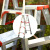 鸣固 铝合金梯子全加固双侧折叠梯子 人字梯工程梯仓库装修梯具 2.5米高红加厚加固款