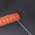 红色高温风管耐300度矽硅胶排热烟管尼龙布通风帆布伸缩钢丝软管 63(65)mm/2.5寸/4米/根