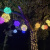 工创优品 藤球LED彩灯装饰灯挂树圆球灯发光户外防雨树灯景观灯大圆球灯串节日氛围灯 蓝色30厘米高亮款