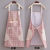 漂亮洋气的围裙袖套两件套女厨房2021厨房防水防油秋冬厚 擦手可调粉格韩式花+套袖