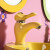 儿童卡通水龙头彩色小象冷热陶瓷水龙头洗手盆幼儿园台盆龙头 单冷橙色龙头+铜阀芯