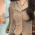 桂杉格女士卫衣2024新款女春秋美拉德长袖针织衫女秋季新款设计感小 深棕色 s