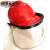 定制适用LNG加气站耐低温防护面屏防雾防飞溅面罩液氮防冻面屏冲击安全帽 红色头盔+面屏+支架