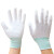 勒塔(LETA) 尼龙手套 PU涂指 涂掌 浸胶涂层点塑手套 防滑手套 绿色 PU涂掌（绿M-1双）LT-PPE567