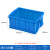 加厚塑料箱长方形周转箱胶箱筐收纳盒带盖储物流运输箱配件工具箱 392-190箱（440*330*195） 蓝色无盖（加厚新料）