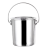 采易乐 加厚无磁不锈钢水桶带盖手提式油桶带盖储水圆桶 30*30