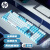 惠普（HP）GK600F机械键盘 金属面板游戏键盘侧边灯带20种灯效  办公游戏双模式切换 【银色冰蓝光】白拼蓝键帽+茶轴 单键盘