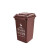中典 上海版垃圾分类垃圾桶30L桶带盖大号咖啡色棕色湿垃圾公共场合商用户外环卫桶30L无轮桶