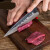 定制产品手工锻打尖刀特快刀分割刀宰羊猪刀屠夫割肉锋利   6议价 红色 16.5cm125mm
