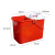 洗拖把桶水桶老式手动桶挤水涮墩布桶拖地桶挤地拖手压单桶 方形地拖桶红色