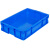 工创优品 塑料周转箱加厚PE物流箱五金零件盒塑料收纳整理储物箱 蓝色700mm*450mm*150mm