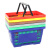 超市购物篮菜篮手提 储物加厚篮筐 购物篮塑料 红色中号