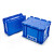 标准可堆式物流箱塑料周转箱塑料储物箱收纳箱有盖物流箱 B箱-翻盖灰色