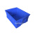 蓝色料盒塑料工具框箱胶盆方形实验室样品汽修车螺丝零件收纳盒子 加厚 外径40.5-30.5-14.5cm