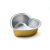 西翰浪家用空气炸锅重复使用铝箔盒心形铝箔碗布丁杯盒烤箱蛋糕烘焙模具 金色 100ML 100个盒子配盖含透明勺