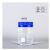 透明高硼硅玻璃试剂瓶广口瓶蓝盖瓶样品瓶化学实验瓶大口耐高温瓶 透明250ml硅胶垫