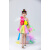 迪士尼六一儿童环保塑料袋亲子手工创意幼儿园演出服装时装走秀女童 黄粉色花瓣短裙 110cm