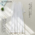 拉夏贝尔（La Chapelle）文艺复古重工刺绣亚麻短袖连衣裙女夏季宽松V领气质纯色棉麻长裙 白色 M95-115斤