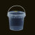 冰禹 透明水桶 塑料桶密封打包桶带盖包装桶小涂料桶 8L透明 (方形白盖) BYK-218