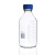顾致透明棕色丝口蓝盖试剂瓶密封瓶实验室取样瓶玻璃瓶螺纹口广口瓶 蓝盖试剂瓶100ml-透明