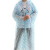 易美丽诺 LC0051 便携式雨衣 可爱印花波点圆点雨衣加厚旅游户外男女通用 两件装  蓝色