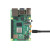 LOBOROBOT 树莓派4B Micro HDMI转HDMI高清线 支持输出双路4K高清视频 0.3m