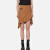 EVISU KURO  女士皮牌装饰不对称半身裙 2EAGNW1SK137FFPX 驼色 24