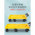 小推车拉货可折叠手拉车黄色拉杆车拖车板车便携手推车搬运行李车 黄色小号2.5英寸