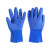 全浸塑杀鱼橡胶止滑加厚全胶皮防水防滑工作耐磨防油劳保手套 蓝色磨砂手套（3双）