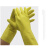 食安库 加厚橡胶乳胶丁腈手套 防水防油耐酸碱耐磨 黄色 12英寸 M码 低于10副不发货