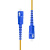 蓝邮 光纤跳线 ST-SC 单模双芯 黄色 3m ST/UPC-SC/UPC-3M-SX