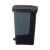 久洁分类垃圾桶室内脚踏式干湿分离双桶学校农村塑料户外环卫垃圾箱60L咖啡+黑色（干湿）