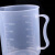 适用于塑料烧杯 PP聚丙烯材质 加厚耐酸碱耐高温带柄刻度量杯50 1 2000ml(有手柄)